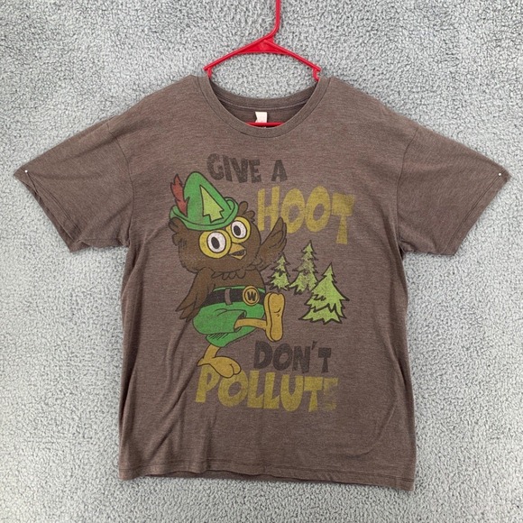 Other - Vintage Give A Hoot Don't Pollute Graphic T-Shirt Men's Size Large